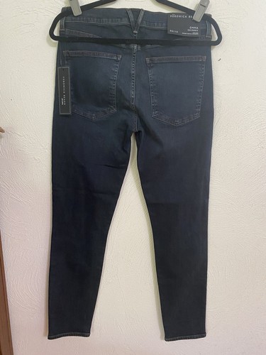 NWT Veronica Beard Emma Mid Rise Skinny Jean Dark Ink Size 30/10