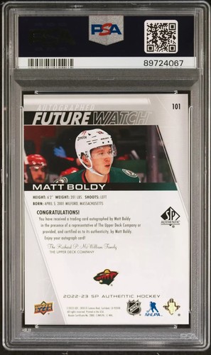 Orologio Matt Boldy 2022 Sp Autentico Futuro Automatico /999 #101 Minnesota Wild - Foto 5 di 5