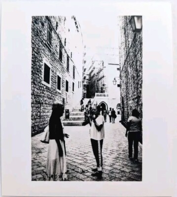 Film photo print, Dubrovnik, Croatia, black and white