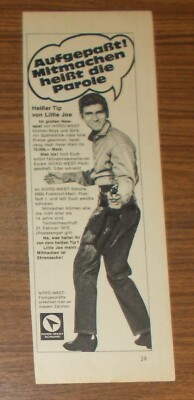 Seltene Werbung NORD-WEST SCHUHE Joseph  Little Joe  Cartwright   Bonanza 1970