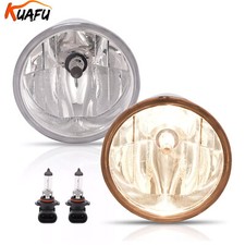 Clear Lens Round Fog Lights Driving Lamps W/ Bulbs For Ford F-150 2006-2010 L+R
