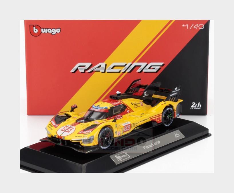 1:43 BURAGO Ferrari 499P #83 Le Mans 2024 Kubica Shwartzman