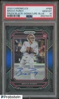 2022 Panini Chronicles Black Blue Prizm #PB8 Brock Purdy RC AUTO 4/15 PSA 10