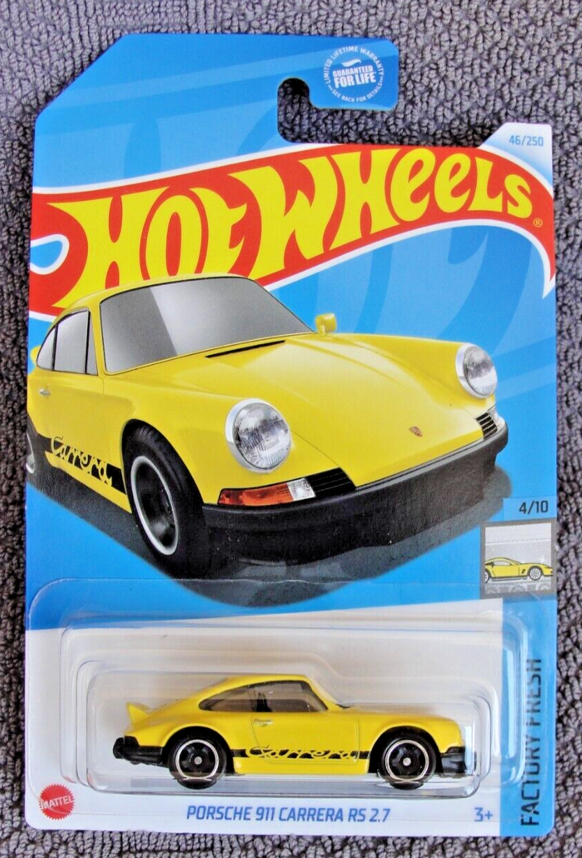 2024 Hot Wheels Porsche 911 Carrera RS 2.7 Yellow Factory Fresh Series 4/10