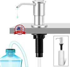 Dispensador De Jabon Para Fregadero De Cocina Niquel Cepillado El Y Kit NEW US