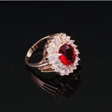 European and American high-end retro zircon gold-plated ring jewelry