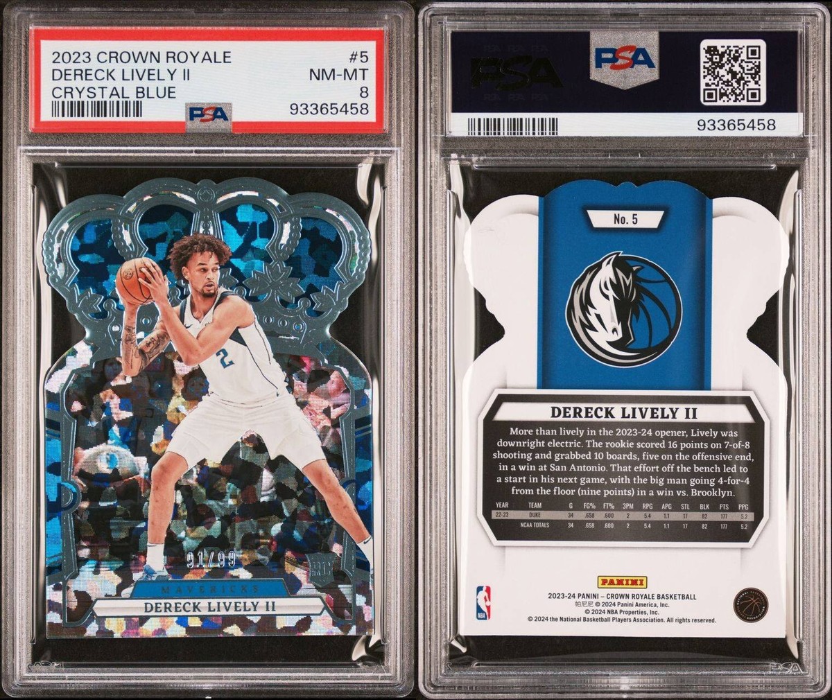 2023-24 Panini Crown Royale - Dereck Lively #5 Blue Crystal