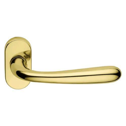 Forme Maniglia Porta Blindata Rosetta Ovale 'Goccia' Sx - Lucido Verniciato