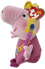 2008 TY Beanie Babies 6" Princess Peppa the Pig *BNWT* *W/O Wings*
