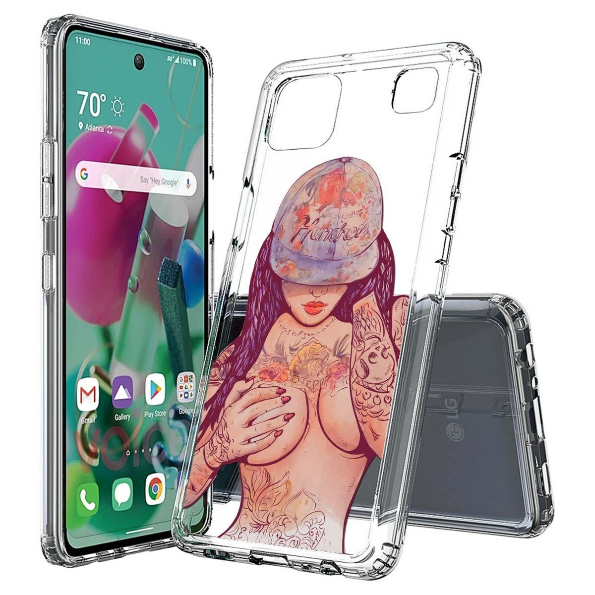 Tattooed Girl Slim Hybrid Back Cover Lightweight Hard Case for LG K Series