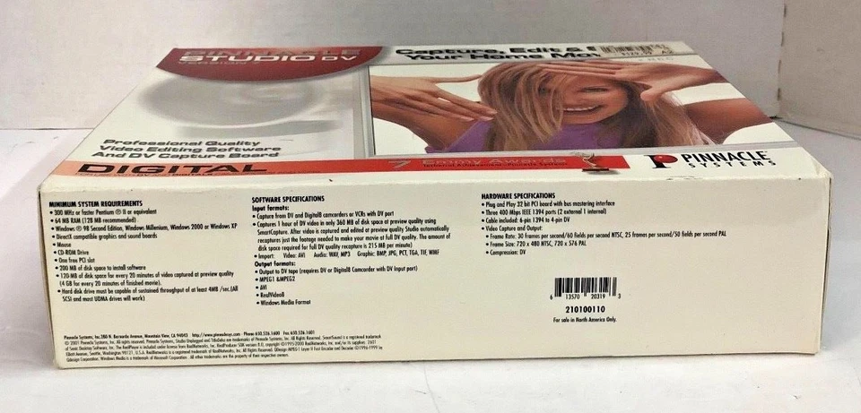 Pinnacle Studio Version 7 Digital Imaging Software Professional Movie Making NEW - Image 3 of 4