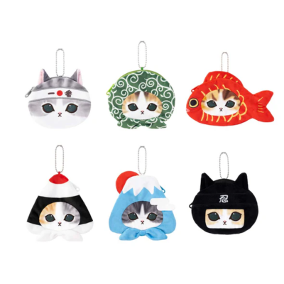 mofusand♡ mofusand Trading Face Pouch BOX 6 Type Set ( Japanese Heart Cat