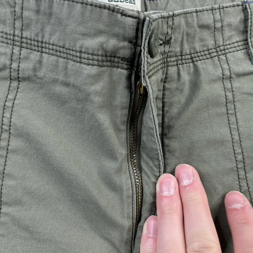 Pantalones LL Bean para mujer 18 verde cargo ajuste favorito franela forrados utilitarios al aire libre Foto 3 de 4