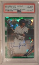 Wencell Perez PSA 10 RC 2019 Bowman Chrome 9/99 Green Atomic