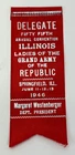 1946 Illinois Ladies Of The Grand Army Of The Republic Delegate Ribbon