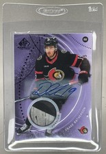 Drake Batherson 2025 Upper Deck SP Game Used #182 Purple Premium Patch Auto /15
