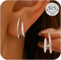 Ohrringe 925 Silber Ohrstecker Creolen Gold Silber Damen Schmuck
