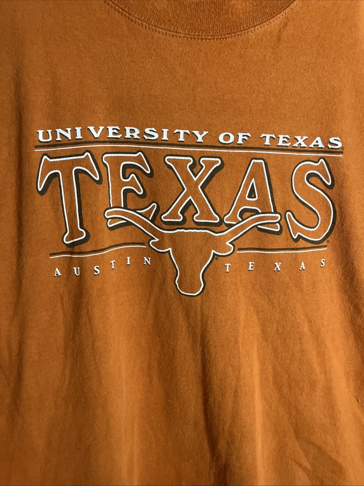 Texas Longhorns Size 2XL LS T-Shirt Viatran Heavy Weight Burnt Orange Vintage - Image 2 of 4