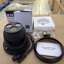 VIKYLIN HD 4MP PoE Ethernet Camera Onvif Mic IR30M Night Vision CCTV IP67 Black