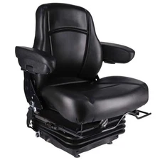 Sears Mid Back Seat, Black Vinyl Seat, w/ Mechanical Suspension Fits Case