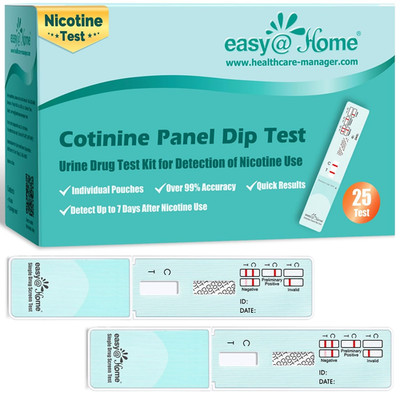25 Pack Nicotine Urine Test Strips Kit, Sensitive Rapid Testing Detection 200 Ng