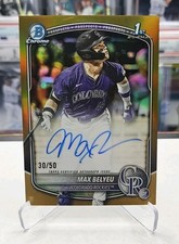 2025 Bowman Draft Max Belyeu #/50 Gold Refractor Auto Rockies🔥