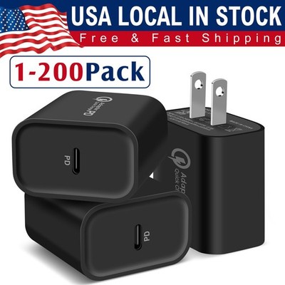 20W Type C Fast Charger Block For Samsung Galaxy Google Pixel iPhone Adapter Lot