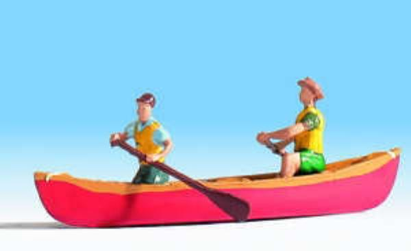 Noch 16805 Canoe & Riders With Paddles HO Gauge Figures Set