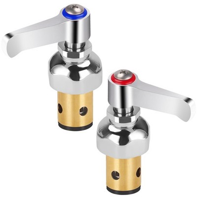 Hot & Cold Side Spindle Assembly for T&S Brass 20.97 cubic inches, Blue & Red