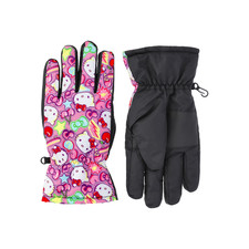 HELLO KITTY By Sanrio Girls Snow Gloves, Pink/Black, Size: L/XL