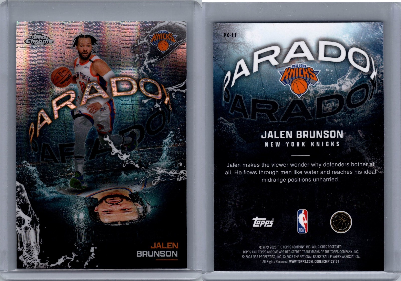 2025 Topps Chrome Jalen Brunson Paradox