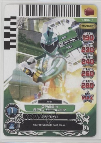 2013 Saban's Power Rangers - Action Card Game Green RPM Ranger #1-064 ...