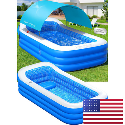 Wavehaven 2026 Inflatable Pool Canopyupgraded Blow Up Pool For Adultskidslarge