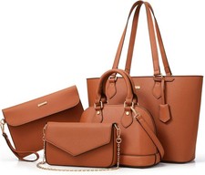 Handtasche Damen Schultertasche 4-teiliges Se...