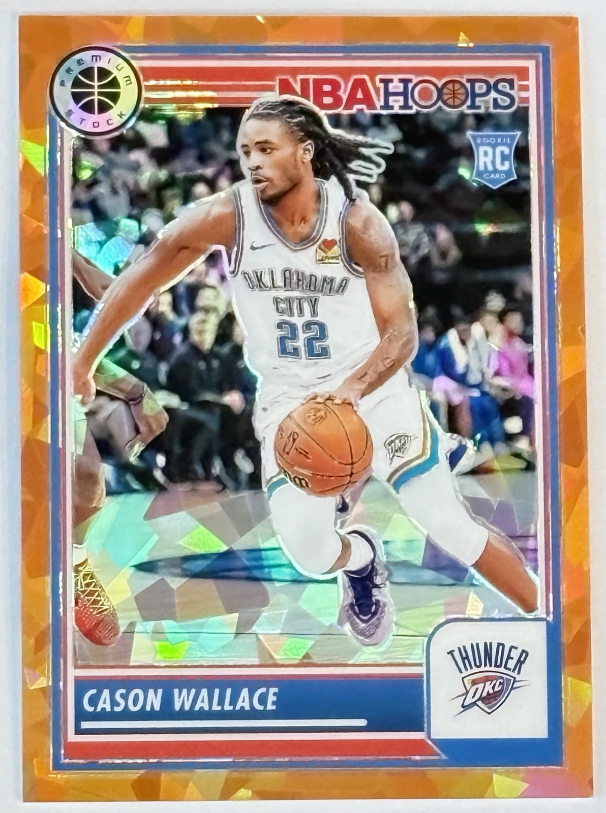 2023-24 Panini Nba Hoops Premium Stock - Cason Wallace #76 Orange Ice /125 (RC)