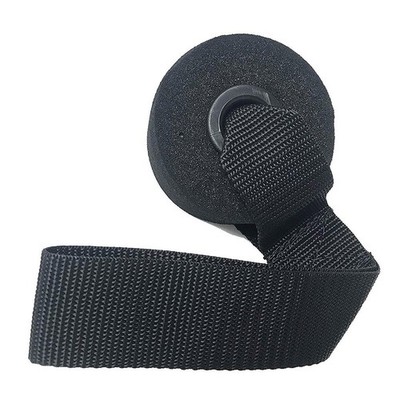 4Pcs Wear Resistant Fitness Door Buckle Strap with Thick Pad Black