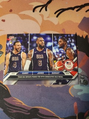 2024 Topps Now Team USA Olympics Steph Curry LeBron James Kevin Durant #26
