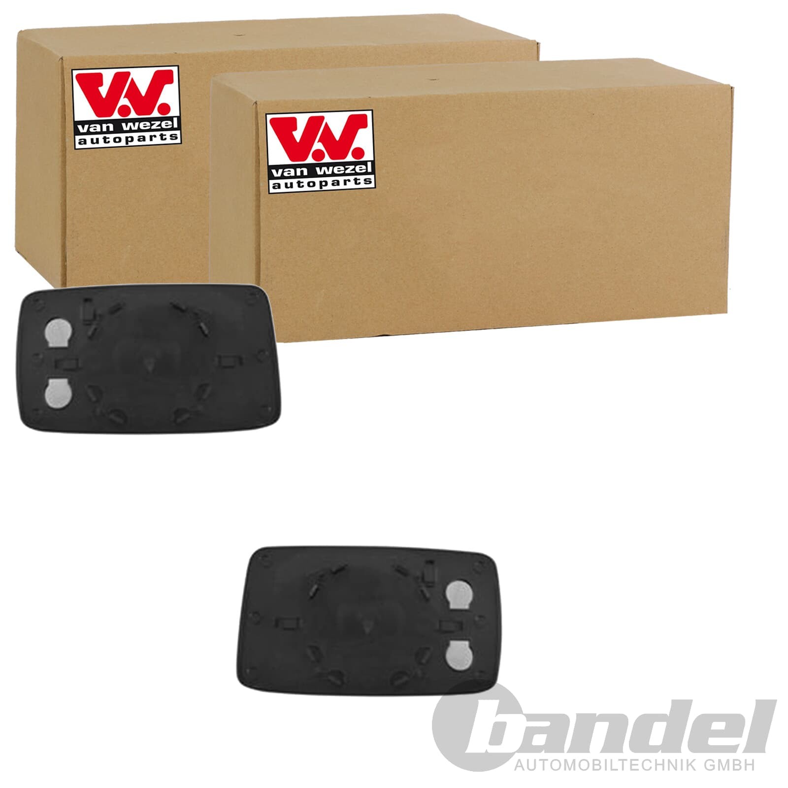 2X Van Wezel Spiegelglas Unbeheizt Passend FüR Seat Cordoba Ibiza Vw Golf Vento-image