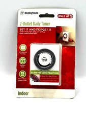 Westinghouse 2-Outlet, Easy set Pin Dial Timer Holiday Lighting (Indoor)