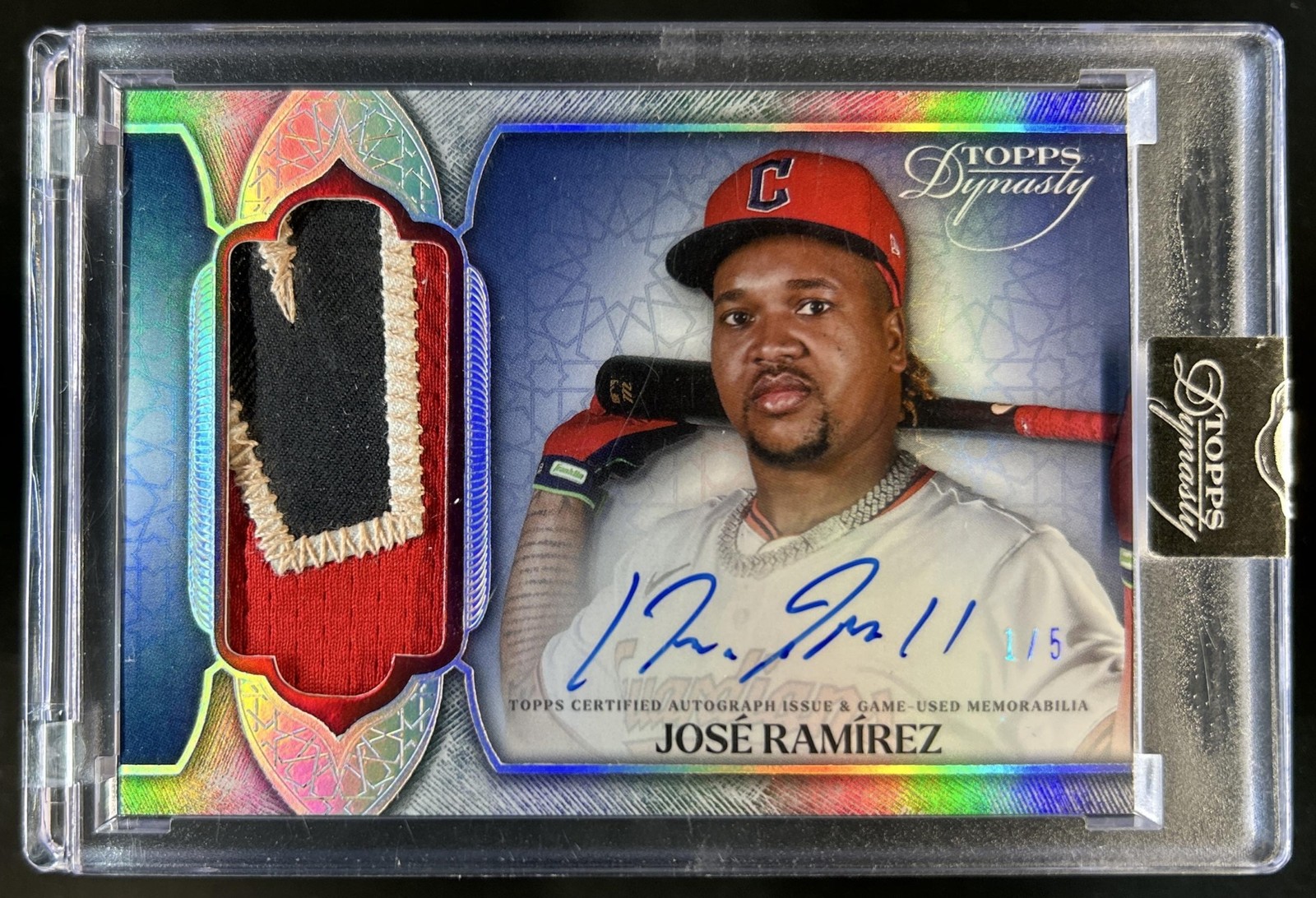 2025 Topps Dynasty Jose Ramirez Patch Auto Autograph Silver #/5 Guardians