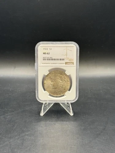 1922 NGC MS62 Peace Silver Dollar $1 US Mint Coin 1922 MS-62