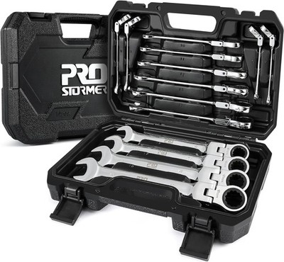 Prostormer 14 Piece Metric Flex Head Ratcheting Wrench Set