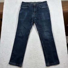 Duluth Trading Co Ballroom Double Flex Jeans Mens 34x32 Blue Denim Standard Fit