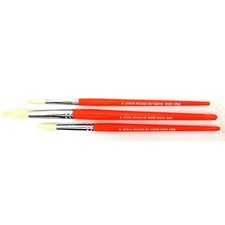 Vintage Marx Sable Paint Brushes Ceramic Craft Staining Assortment Lot of 3