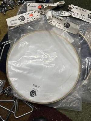 BEAR Stadium 16  Marching Drum Head Ebony and White Set