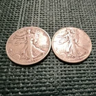 Liberty Walking 1935 & 1944 Silver Half Dollar Coins Lot of 2