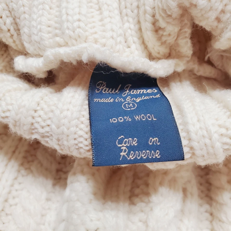 Suéter Paul James Damas Tostado Tejido con Cable Cuello Alto Talla Mediana Lana  Foto 2 de 4