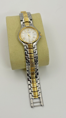 Wittnauer BE8190-9554 White Two-Tone Gold Plated Silver Date Women\'s Watch Wittnauer Be8190-9554 White Tone Gold Quartz 35.5mm Dress  main image 3