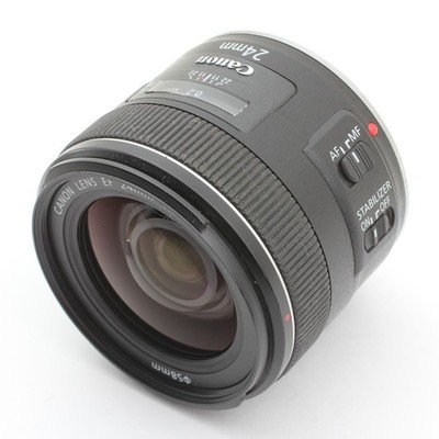 Canon EF 24mm F2.8 IS USM Black Wide Angle Prime Lens Compact Travel Exc++