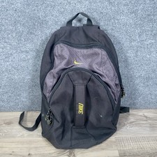 Vintage Nike Travis Scott Mini Swoosh Spell Out Backpack Book Bag Black Yellow